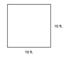 illustration of a 10 ft. x 10 ft. square plot