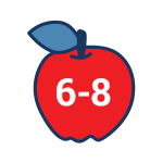 Grades 6-8 apple icon for 4H Project Kits