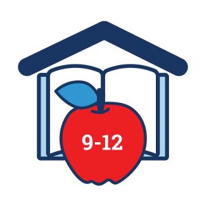 icon graphic for learn at home 9-12 grade levels