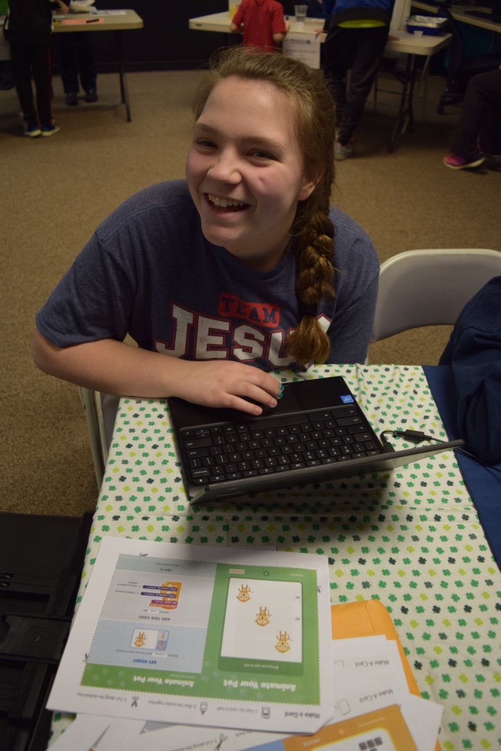 4-H Teen working on a computer