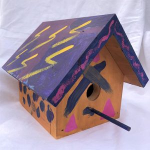 hand crafted birdhouse