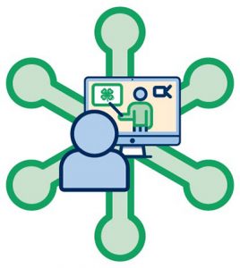 icon graphic for 4-H virtual learning hub section
