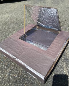 photo of a solar oven set up