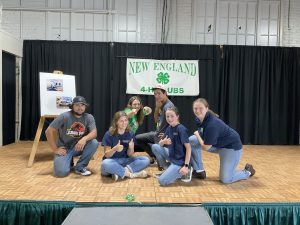 Maine 4-H participants on stage at 2021 4-H Big E event.