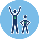 icon for a mentor/mentee relationship in the YOUth Have A Voice! 4-H program