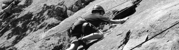 4-H'er rock climbing