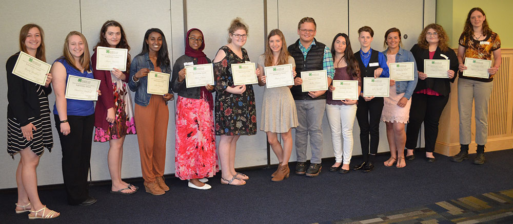 2018 Maine 4-H Foundation Scholarship Award Winners