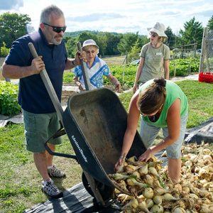 Master Gardener Volunteers collect fresh produce to distribute to hungry Mainers