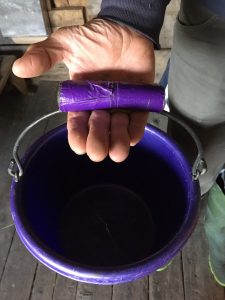 Padded handles on a bucket