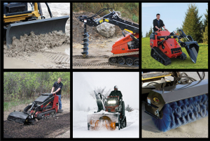 6 photos of mini-skid steer attachments