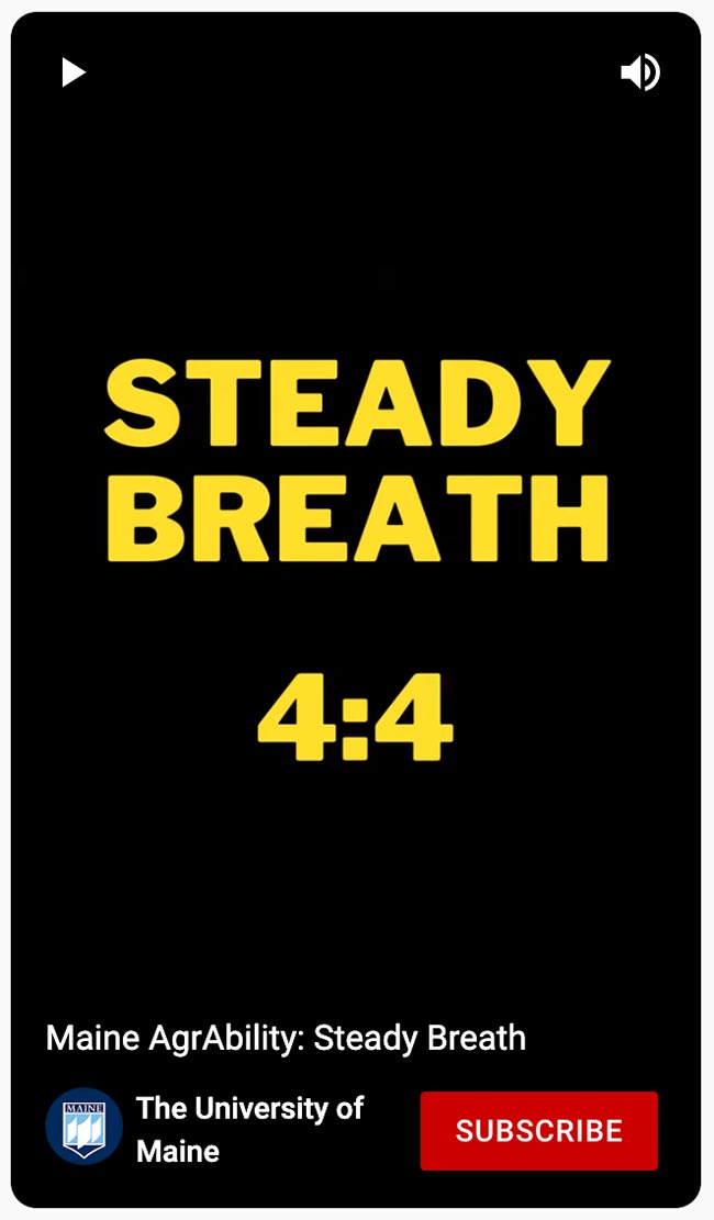 YouTube thumbnail for Maine AgrAbility Steady Breath YouTube video