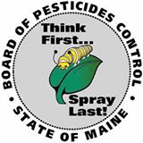 Maine Board of Pesticides Control Think First Spray Last logo