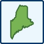 state of Maine outline icon for fact sheet