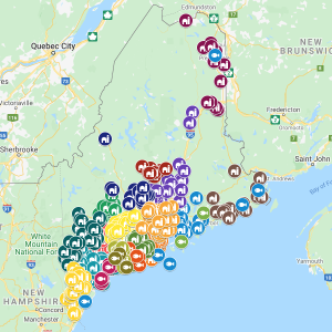 Maine Farm and Seafood Products map screenshot