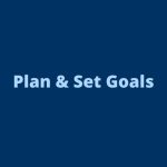 Text reads Plan & Set Goals on blue background