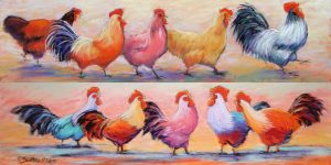 Conga Line Quintet, by artist Carol Santora.