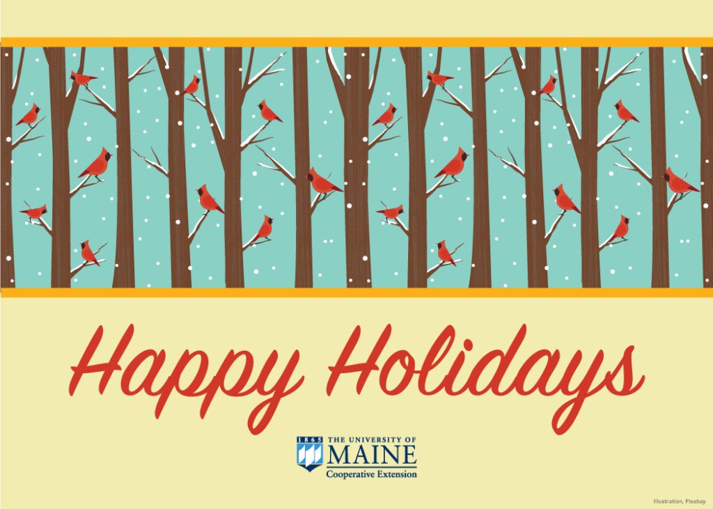 graphic: UMaine Extension Virtual Holiday Greeting Card