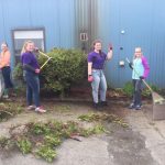 4hers spring cleaning at humane society