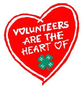 Heart - volunteers are the heart of 4-H