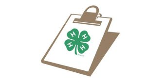 clip board with 4H clover