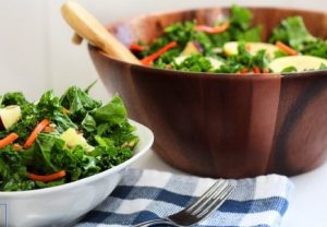 2 bowls of kale salad