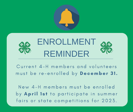4-H enrollment reminder