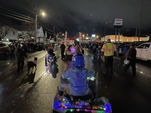 youth participating in the light parade