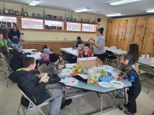 4-H club meeting and sliding party