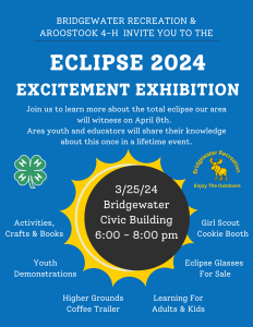 eclipse flyer with activities listed