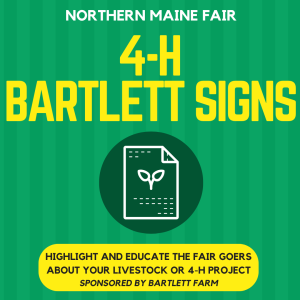 4-H bartlett sign contest advertisement