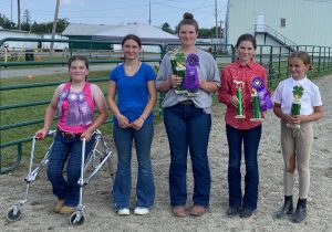 5 girls horse with horse show winnings