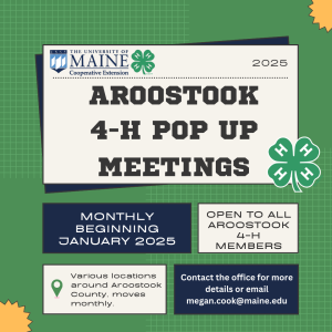 aroostook 4-H pop up meetings