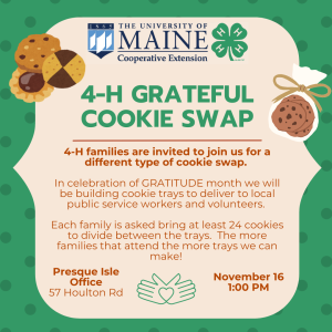 4-H grateful cookie swap details