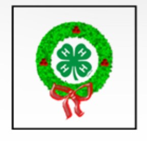 wreath graphic with 4-H logo inside