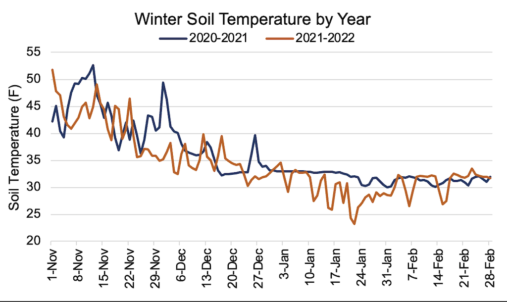 winter soil temperature