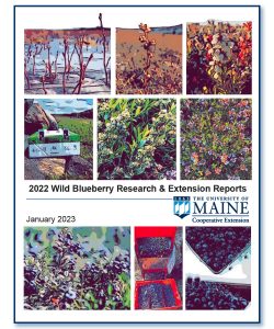 a graphic image of the cover for the Wild Blueberry Research and Extension Report