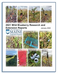 report cover for 2021 Wild Blueberry Extension research reports