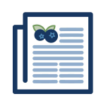 icon graphic for blueberry publication landing page