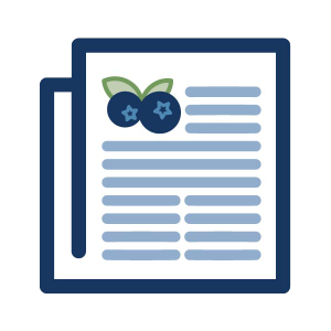 icon graphic for blueberry publication landing page
