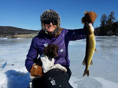 BOW participant ice fishing
