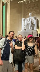 participants visiting the Lincoln monument in Washington DC