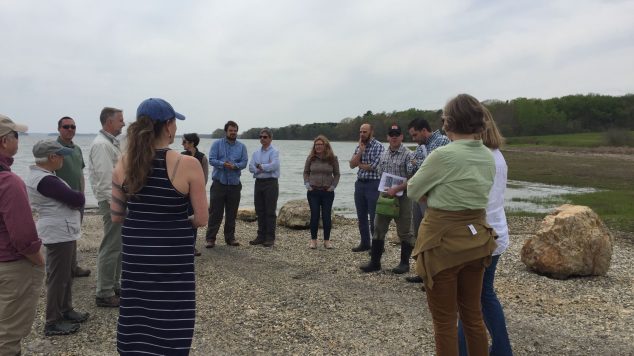 CCAp meeting at a restoration project focused on erosion.