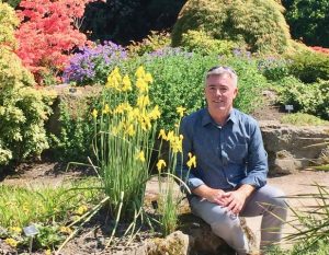 Master Gardener Volunteer Robert McArdle in garden