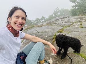 MGV hiking with her dog