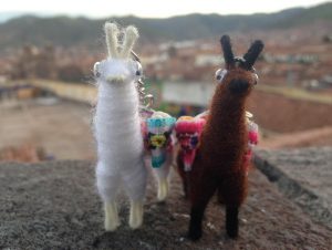 Two llama dolls