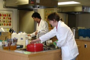 UMaine staff at work in the commercial kitchen