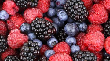 raspberries, blackberries, blueberries, summer berries