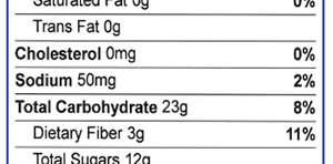 Berry and Spinach Smoothie Nutrition Facts Label: Click on this image for complete nutrition information.