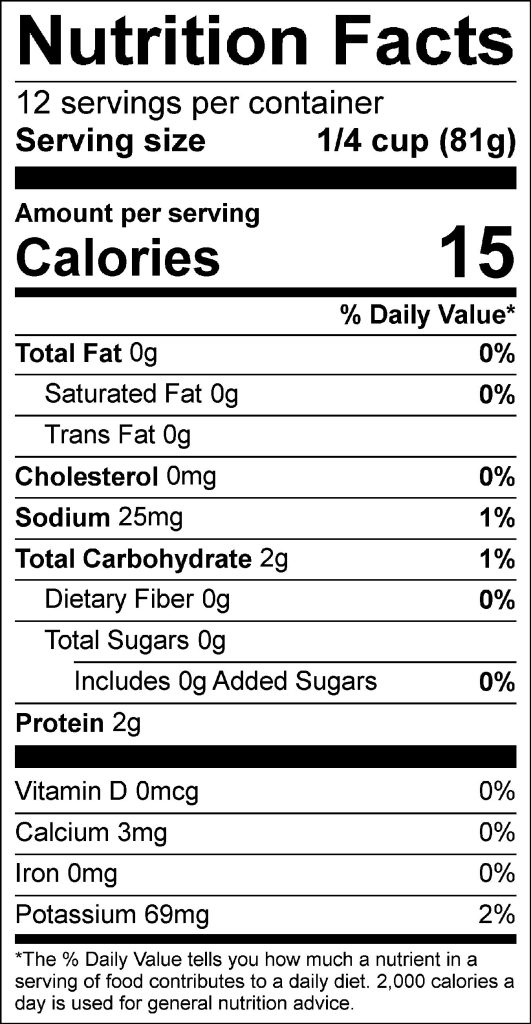 Easy Gluten-Free Gravy Nutrition Facts Label: Click on this image for complete nutrition information