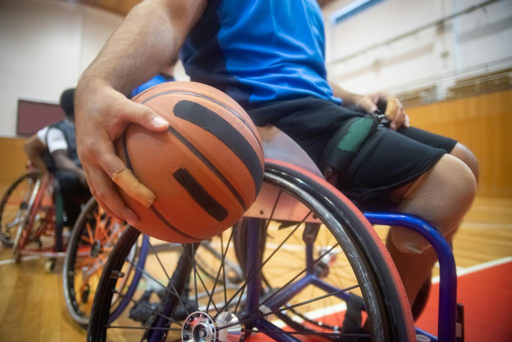 Close-up of playing basketball.